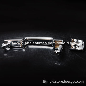 Plastic Injection Molding for Auto Parts, Mirror Polished Car Door Handle, with Chrome Plated